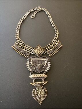 SugarFix Silver-Tone Tribal Statement Necklace - Women's Jewelry